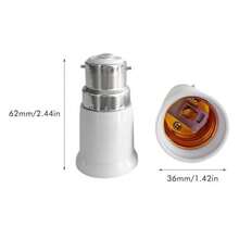 [Hot  This Season]B22 To E27 Socket Converter 4 Pack - ES Edison Screw Light Bulb Lamp Base Socket Adapter For DIY Lighting Upgrade - 預設 - 查看 3