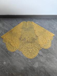 125cm X 60cm / 1 Pc Yellow Lace Trim, Garment Accessories For Headgear, Lampshades, Tablecloth, Dress Hemline, Clothing Decoration