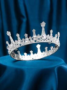Fashionable & Innovative Women's Zinc Alloy Large Crown, Suitable For Wedding, Party, Bridal Gown, Birthday, Princess Crown - Multicolor - View 8