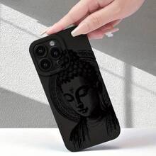 Funda de Teléfono con Patrón de Buda Textura Mate de Alta Gama Nueva  Caliente Protección Completa de Cámara Antigolpes Antihuellas Compatible con 16/15/14/13/12/11/X/XR/XS/8//SE Mini Plus Pro Serie Adecuada para Regalar a Familiares y Amigos - Colores mixtos - Ver 3
