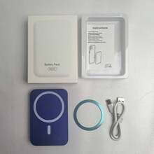 Magsafe 便携式充电器兼容 ，5,000mAh 20W 磁吸移动电源，快速充电无线电池组，配备 20W USB-C 接口，兼容 16/15/14/13/12 系列，2025 版本适合夏季假期户外旅行/露营和免提应急备用移动电源，适合送给家人、朋友、生日的礼物，磁性无线 Nan - 彩色 - 查看 7