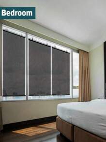 通用卷帘吸盘遮阳免钉遮光窗帘汽车卧室厨房办公室窗户遮阳窗帘