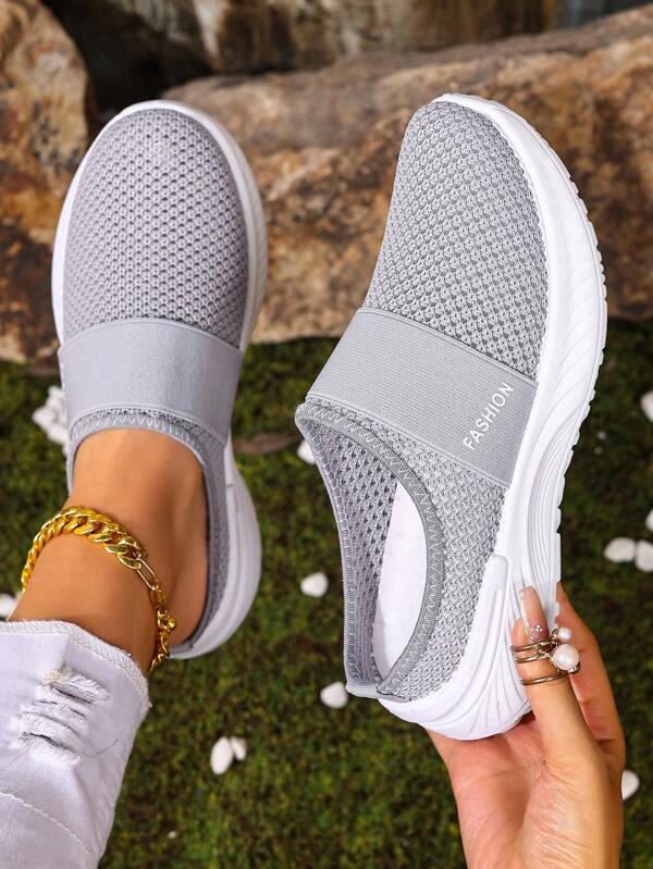 Women's Casual Shoes, Breathable & Comfortable PVC Webbing Slippers, Lightweight & Soft Fitness Outdoor Vacation Shoes