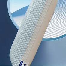 1 Cooling Pillow For Neck Support, Soft Satin Fabric, Breathable & Moisture-Wicking, Zipper Closure, Blue, Perfect For Adults At Home, Bedroom Or Living Room, Sleep Neck Pillow, Bedroom Comfort | Quilted Texture | Satin Fabric Pillow, Neck Support Pillow - Baby Blue - View 5