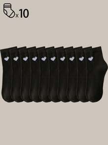 40 件/20 件/10 件男童女童儿童袜子套装 - 糖果色条纹纯色蝴蝶结/心形/涂鸦设计，柔软透气，男女通用婴儿幼儿青少年踝袜/中筒袜，适合学校运动日常穿着，青少年学生短袜/中筒袜，4 季黑白灰多色混合，儿童袜子，娃娃裙，猎豹印花，粉色袜子 - 彩色 - 查看 10