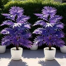 人造盆栽棕榈树，带 12/18/24 片塑料叶子，适合家庭和办公室装饰、婚礼、周年纪念日和复活节、排灯节、棕榈主日、圣帕特里克节、情人节等节日，适合室内外使用，不含花盆，假植物