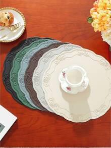 8/12pcs Hotel/Restaurant Placemats/Coasters Set, High-End Tablemats, Easy To Clean, Multi-Color Heat-Resistant Pads To Protect Tabletop, Suitable For Weddings, Parties, Home, Hotel, Kitchen, Festive Decoration