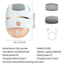 Elektrischer Fußschleifer, automatisch mini zum Entfernen von Hornhaut und Schwielen, wiederaufladbares 500mAh Fußpflegegerät