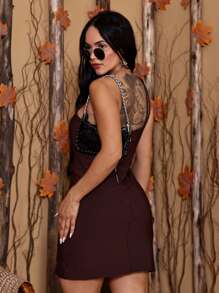 Macaquinho Shorts-Saia com Alça Dupla