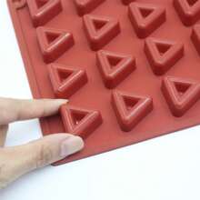 1pc Floral Shape French Dessert Silicone Mold, Mini Triangle Oval Chocolate Candy Jelly Pudding Mousse Cake Decoration Baking Tool, Square Handmade Soap Candle Resin Mold