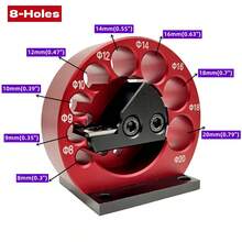1 Set Dowel Maker Jig, 8-Holes Adjustable Dowel Maker Jig 8mm-20mm With Carbide Blades Woodworking Electric Drill Milling Dowel Round Rod Auxiliary Tool