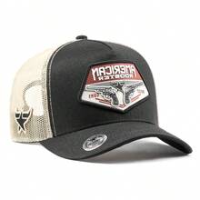 Men's Curved Brim Trucker Hat With Hunter Hunting Cap - 黑色 - 查看 3