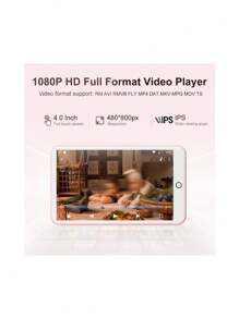 Reproductor de MP3 Oilsky de 80 GB con Bluetooth y WiFi, reproductor de música MP3 y MP4 con Spotify, música, Deezer, Audible, navegador, pantalla táctil IPS de 4.0", reproductor Android con altavoz, radio FM, hasta 512GB