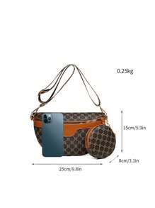 Bolsa de Cintura e Bolsa Transversal com Estampa Floral para Mulheres