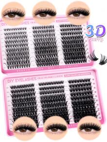 MEM 600 件睫毛簇 30D+40D+50D+60D+80D+100D DIY 睫毛延长仿貂睫毛 - 优质 D 卷曲自然卷曲单根睫毛簇，用于 DIY 睫毛延长 - 可重复使用、轻巧且易于粘贴睫毛簇、睫毛簇、单根睫毛、睫毛、假睫毛 - D - 查看 11