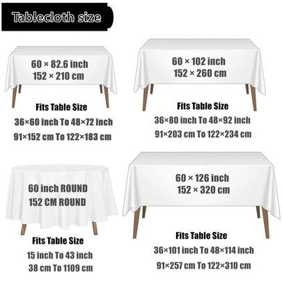 1pc Solid White Polyester Tablecloth, Minimalist Style For Dining Room, Meeting Room, Desk, Coffee Table, Wedding, Party, Baby Shower