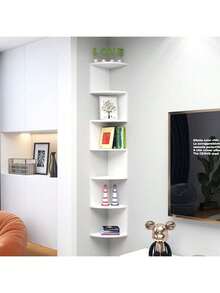 1 件创意多层壁挂式收纳架，适用于客厅、卧室装饰，无需钻孔