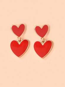 1 para kolczyków w kształcie kropli oleju w kształcie serca, odpowiednich do codziennego noszenia przez nastolatków