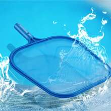 Suministros para limpiador de piscina/Rastrillo de hojas de piscina profesional de alta resistencia con marco de malla fina/Red de limpieza de hojas de piscina (azul) sin mangos