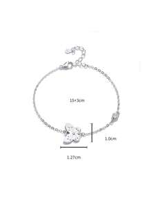 1 Peça Pulseira de Borboleta de Prata Esterlina S925, Presente Elegante e de Acessórios, Uso Diário Leve e Luxuoso, Decoração Versátil de Zircônia