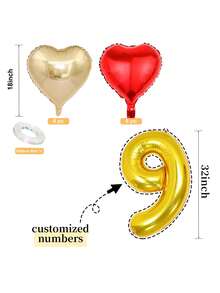 بالونات أرقام مخصصة قياس 32 بوصة باللون الأسود والذهبي والفضي ، إكليل من البالونات على شكل قلب قياس 18 بوصة باللون الأسود والأحمر الذهبي والأزرق الفضي مناسبة لأعياد الميلاد والزفاف وحفلات استحمام الطفل وعيد الحب وحفلات عصابات العروس ، أعياد الميلاد ذات موضوع الفرايكات ، ديكورات خطوبة العروس ، مناسبة لأعياد الميلاد والذكرى السنوية ورأس السنة واستحمام الطفل والتخرج والخطوبة وحفلات الزفاف
