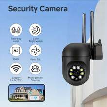 1080P High-Definition Wireless Security Camera, 2.4G Wireless WIFI 2-Megapixel Closed-Circuit Television Surveillance Camera, Rotatable And Tiltable 355°, App Control, USB Power Supply, No Battery Required, With Motion Detection Function - Multicolor - View 5