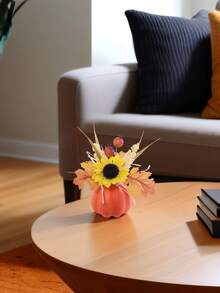 1 件 7.8 英寸（高）仿真南瓜秋季家居客厅卧室感恩节丰收节万圣节派对桌面装饰家居装饰万圣节装饰秋季装饰房间装饰秋季装饰