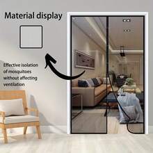 1 Stück extra großer magnetischer Fliegenschutz, schwarz-Netz dekorativer Insektenschutz Vorhang, atmungsaktiv, Sommer Schlafzimmer/Küche/Terrasse Abdeckung, selbstschließendes magnetisches Fliegengitter, moderne Heimdekoration