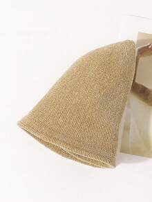 LEAJOURNO. 1 件针织渔夫帽，小头围，适合女性的迷人渔夫帽，秋冬冬季服装 - 卡其色 - 查看 9