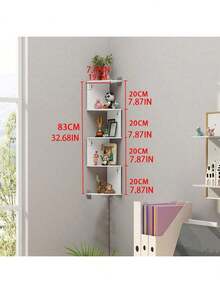 1 件创意多层壁挂式收纳架，适用于客厅、卧室装饰，无需钻孔