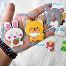 12 pz/10 pz Calamite per frigorifero, adesivi magnetici morbidi in gomma realizzati in PVC, 3D stereoscopici e durevoli, non sbiadenti. Adatti per appendere note, promemoria, decorazioni fotografiche sul frigorifero, adesivi per l'educazione precoce, ecc.