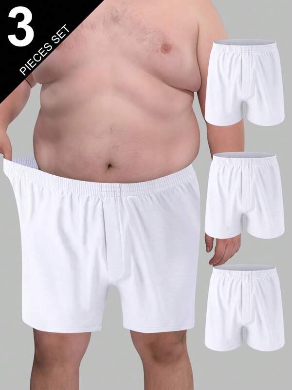 Norcotton 3er Pack Große Größen Unisex Unterwäsche Shorts aus Norcotton, reine Baumwolle Shorts für Zuhause - Größen: 1XL, 2XL, 3XL, 4XL, 5XL, 6XL