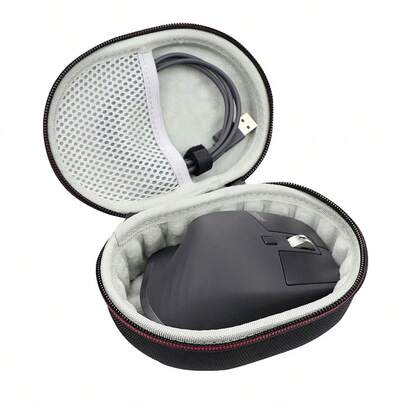 CASE ONLY - Nylon Carrying Case For Mice: GPW/G903, G502, GPXS, G403, G602, G603, G604, 700S, G703, G304, G102/GPW HERO, MX Master3/3S, MX Master2S Lift, M720, M705, M330 Bluetooth Gaming Mice, Black Exterior Grey Interior With Handle