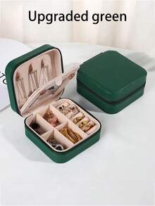 1 hộp đựng trang sức du lịch, hộp đựng trang sức nhỏ gọn, hộp đựng trang sức có gương, hộp trưng bày bằng PU chống thấm nước, thích hợp để đựng vòng cổ, nhẫn, hoa tai và các loại trang sức khác, vật dụng không thể thiếu cho mùa tựu trường, quà tặng ngày lễ. - Nhiều màu - Xem 20
