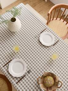1 Peça Toalha de Mesa Retangular Xadrez, Toalha de Mesa Quadriculada em Estilo Fazenda Minimalista, Adequada para Piquenique na Primavera/Verão, Cozinha, Jantar, Restaurante, Festa de Feriado, Decoração de Mesa, Decoração de Outono, Decoração de Sala