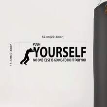 Heim-fitnessraum-decal Art Wand Vinyl Aufkleber Für Fitnessraum-dekoration, Gymnasium Dekoration, Raumdekoration, Tapetendesign, Fenster-aufkleber, Tür-decal, Innenarchitektur - Schwarz - Übersicht 8