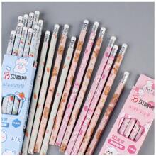 5 Stücke/10 Stücke/20 Stücke süße Cartoon Tier designte Bleistifte, (10 Stücke/Box) zufällige Farben und Stile, hochwertige kreative Schülerstationerie Bleistifte, HB, glatte Schreibweise, selbstauslöschend, geeignet für Prüfungen, Skizzieren, Malen, Kunst, Büroarbeiten, tolle Geschenke für Familie, Freunde, Kollegen, Jungen, Mädchen, Schulsachen