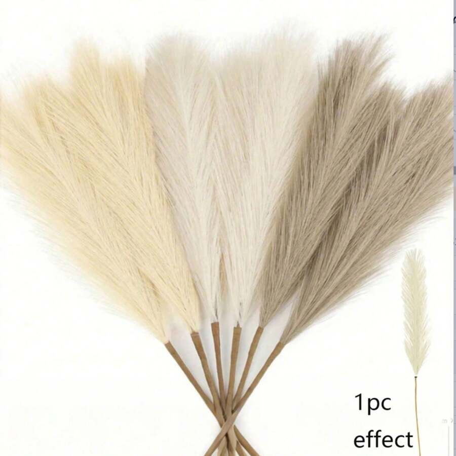 15 حبة أو 6 حبة/حزمة من نبات البوص الجاف، زهور إصطناعية وردية متفتحة، ديكور بحري "بوهو"، لملء الأوعية، ديكور منزلي عصري، زينة حفل الزفاف