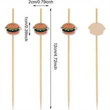 200/100/80/50/25/5 pièces Set de brochettes en bambou, piques à fruits en bambou de 12 cm pour fête, anniversaire, mariage, club, fruits, cupcakes, hamburgers, barbecue, amuse-gueules, décoration de table, garniture de desserts et hygiénique