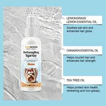 Pet Detangling Spray, Cleaning Smooth & Fluffy Coat Care Spray For Pets - White - View 8