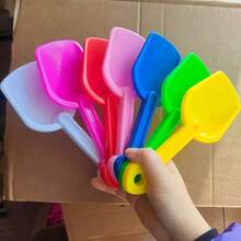 8pcs Large Thick Plastic All-In-One Beach Shovel, Snow Shovel, Sand Digging Toys