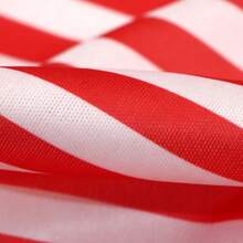 1 件双向弹力红白条纹印花面料 - 160x50cm 几何图案轻质材料，适用于 DIY 缝纫、包袋、枕头、节日独立日、圣诞装饰 - 仅可手洗，预裁 - 多色 - 查看 6