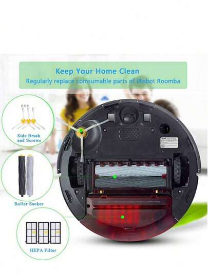 IRobot Roomba800 900 Series Replacement Brush Kit 800 805 850 851 860 865 866 870 871 876 880 885 886 890 891 895 896 960 966 980 Robot Stofzuiger Cleaner Accessories Roller Main Side HEPA Filter Mop Pad Dust Bag Rag Cloth Spare Parts Kits view 2