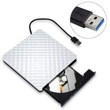 Grabadora de DVD externa USB 3.0 de alta velocidad, para PC y portátil, color blanco - Blanco - Ver 3