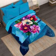 Suavecito Double Jumbo Shearling Reverse Coverlet - Nativity Scene - View 3