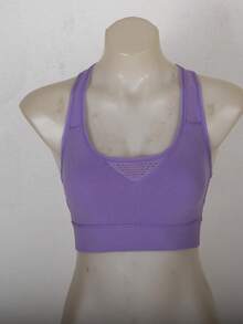 4PCS Seamless Mesh Women's Sports Bra Fitness Gym Running Underwear Shockproof Bra Without Wire Ring Large Size Short Breathable Yoga Bra - 彩色 - 查看 8