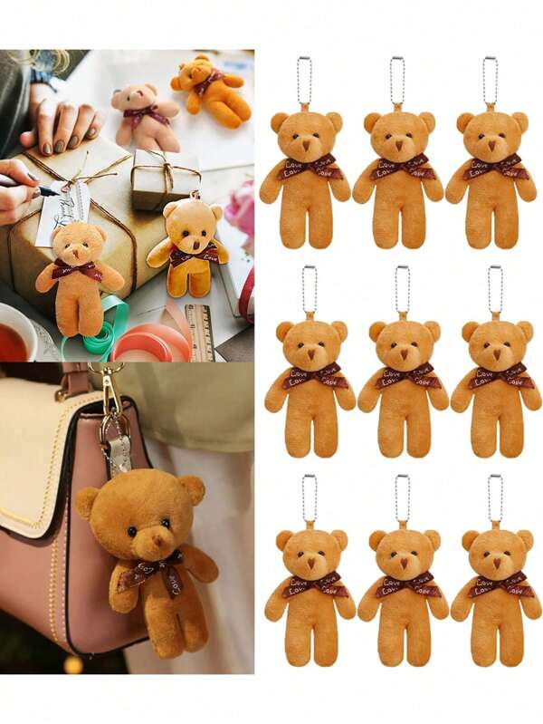 Lee's Brothers 1~20 Peças Bonecos de Pelúcia Urso Teddy Minúsculo de 4,7 Polegadas, Brinquedos de Pelúcia, Acessório DIY para Chaveiro, Bolsa, Pingente, Presente de Casamento e Aniversário, Boneca para Decoração de Bolo de Aniversário, Casamento, Festa, Lembrancinhas