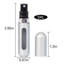 Atomizador de perfume recargable de 5ml - Envase portátil para rociar fragancias para viajes, regalos y uso en el hogar - Color rosa brillante