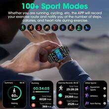 SENBONO Men's Smart Watch WithWireless Call (Make/Answer Call), Waterproof Outdoor Sport Smartwatch With LED Flashlight, Heart Rate Monitor Fitness Tracker,Camera Control,Music Control,Multi-Sport Modes Smartwatch For Android IOS - Black - View 3