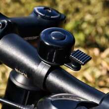 1 件迷你自行车铃，声音清脆响亮，弹簧敲击铃铛，山地自行车喇叭，骑行配件，彩色警示铃